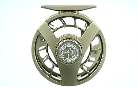 Kingfisher Fly Fishing Big Blackfoot Reel | Durable Lightweight High-Performance Large Arbor Reel for Fly Fishing (Gun Smoke, 5/6)
