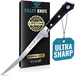 Cutluxe Fillet Knife for Fish & Meat – 7" Fish Knife for Filleting – High Carbon German Steel, Flexible, Full Tang & Ergonomic Handle Design – Artisan Series