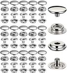 240pcs Snap Fastener Kit, BetterJonny 15mm Heavy Duty Canvas Snap Button Stainless Steel Press Stud Cap for Boat Bag Leather DIY Craft…