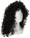 Costume Culture Men's Curly Rocker Wig Deluxe, Black, One Size