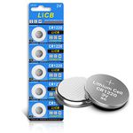 LiCB CR1220 Battery 3V Lithium 5PCS (CR 1220 / Batteries CR1220 / DL1220 / ECR1220) for watches,Remotes,LED lights,electronic devices,Toys,Car key,Scales.