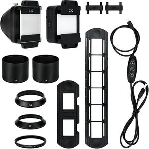 JJC ES-2 Film-Digitalisierungsadapter mit 6500 K USB-LED-Beleuchtungsset, Negativfilm-Kopierscanner Konvertieren Sie 35-mm-Negative in digitales JPEG