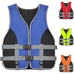 Maximize Water Safety Life Jacket for Adults And Kids - 20-120 Kg Buoyancy Vest with Survival Whistle For Kayaking, Fishing, And Surfing(Blau,S)