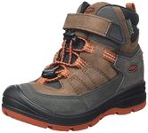 KEEN REDWOOD MID WP-C Hiking Boot, COFFEE BEAN/PICANTE, 8 UK Child