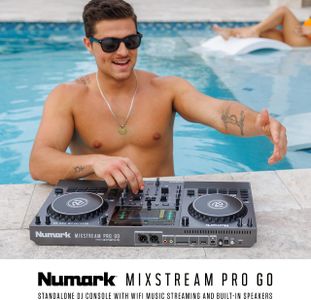 Numark Mixstream Pro Go DJ Controller – Portable Standalone Mixer