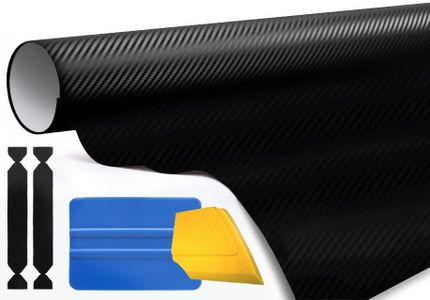 3M 1080 Carbon Fibre Black Air-Release Vinyl Wrap Roll Including Toolkit (1ft x 5ft)