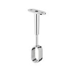 Gedotec Wardrobe rail centre support for ceiling mounting, wardrobe tube holder for wardrobe tube, oval, clothes rail attachment, 30 x 15 mm, chrome-plated steel, 1 piece, ceiling rail holder