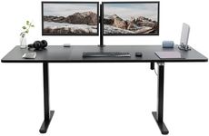 VIVO Electric 71 x 30 inch Stand Up Desk, Height Adjustable, Black Top Black Frame, DESK-KIT-0B7B