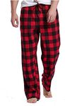 Twist Mens Checked Cotton Comfort Night Western Global Desi Wear Pyjama Pant (Red; M)