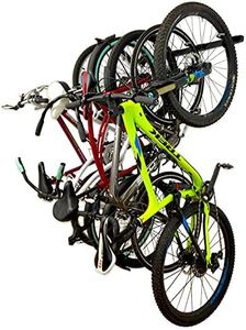 StoreYourBoard Bike Storage Rack, Holds 5 Bicycles, Home and Garage Organizer, Adjustable Wall Hanger Mount