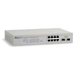 Allied Telesis 8-port 10/100/1000T Websmart Switch with 2 SFP Combo Ports