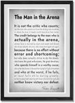 BASYEEO The Man in the Arena Poster Motivational Quote Canvas Print Positive Speech Quotes Posters Inspirational Canvas Wall Art Office Home Wall Decor Gift 16x24Inch (Canvas unFramed)