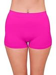 Love My Fashions ® Women's Boyshort Microfibre High Waist Boxers Seamless Stretchy Full Coverage Underwear for Ladies Hot Pink