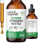 Wild & Organic Stinging Nettle Tincture - Stinging Nettle Root Extract Drops - Nettle Root Herb Tincture - Vegan, Alcohol Free Supplement - 4 fl oz