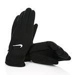 Nike Fleece Gloves (Black/White,Lar