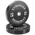 Synergee Bumper Plates Weight Plates Strength Conditioning Workouts Weightlifting 45lbs Pair