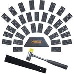 VonHaus Laminate Flooring Tools - Laminate Flooring Kit with 30 Laminate Floor Spacers, Mallet, Wedge and Bar – Laminate Floor Fitting Kit, Easy to Use and Suitable for Domestic Purposes