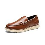 Bruno Marc Men's Casual Dress Shoes Slip-on Lightweight Penny Loafers, Brown, 9