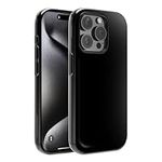 Statik DeltaShock Magnetic Phone Case iPhone 15 Pro Case, Anti-Yellowing Military Grade Protective Phone Case with Magnetic Back & Shockproof Foam, Magnet Phone Case Clear iPhone Case, Black Gloss