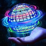 Flying Orb Ball Toys 2024, Boomerang Ball, 360°Rotating Hand Controlled Hover Ball with LED Lights, UFO Smart Sensor Flying Ball, Magic Globe Shape Flying Spinner Mini Drone for Boys Girls, Kids Gifts