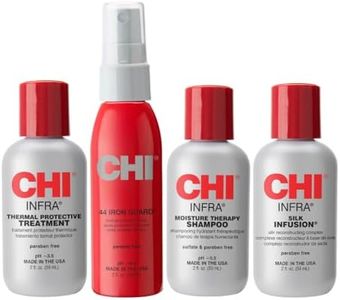 CHI The Essentials Kit by CHI for Unisex - 4 Pc 2oz Infra Shampoo, 2oz 44 Iron Guard Thermal Protection, 2oz Infra Treatment, 2oz Silk Infusion, 4 count