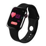 EYUVAA LABEL Bluetooth Calling Smart Watch 1.85" HD Touch Screen with Magnetic Charging & Waterproof IP67 Sports Watch Dual Bluetooth 5.0 for All Men & Women 3-4 Days' Battery Life (Black)