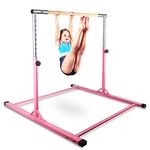 ORIENTOOLS Gymnastics Bar for Kids Indoor Horizontal Bar Height Adjustable 90cm to 150cm Gymnastics Training Equipment for Home Girls Fitness Garden Gym Uneven Bars Sports Dancers