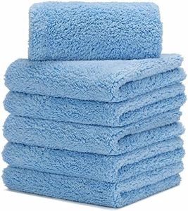 CARCAREZ Microfiber Towels for Cars, Car Drying Wash Detailing Buffing Polishing Towel with Plush Edgeless Microfiber Cloth, 450 GSM 16x16 in. Pack of 6