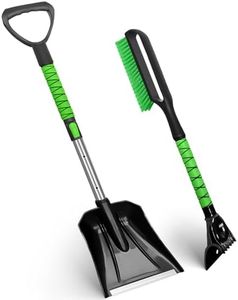 SEAAES Snow Brush and Extendable Snow Shovel with Foam Grip, Ice Scraper Snow Brush for Car SUV Truck Vehicle Windshield Window