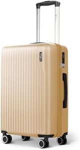 LUGG 28inch ABS Luggage with TSA Indent Lock, Aluminium Trolley Handle, 360° Spinner Wheels, Water-Resistant & Durable Material - Airline Compatible (75 x 30 x 49cm), Sunset, 24 Inch, 24 Inch