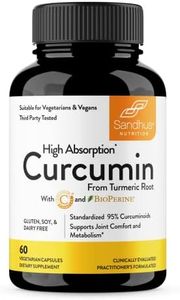 Sandhu's Curcumin C3 Complex with BioPerine 60 Capsules- High Absorption Curcumin from Turmeric Root