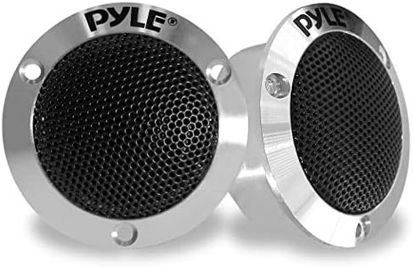 Pyle 1.0” Voice Coil Titanium Dome Tweeter - 80 Watts at 4-Ohm, Car Tweeter with Aluminum Housings, Enhance Lower Frequency Music Note, 2.3 Inches Full Range Car Speakers - PLTWB3