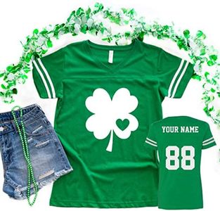 Personalized Women Jersey St Patrick's Day T Shirts - Saint Pattys Tee & Irish Outfits