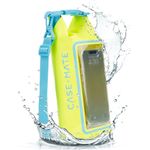 Case-Mate IP68 Waterproof Dry Bag 2L - Roll Top Waterproof Backpack w/Phone Case/Pouch - Boating & Kayak Accessories - Essentials for Camping Swimming Beach Fishing Rafting Travel - Citrus Splash