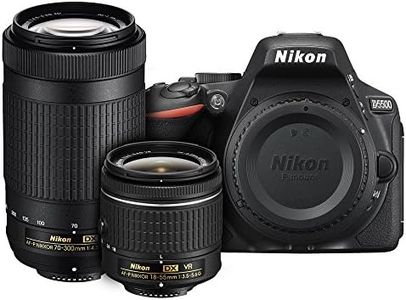 Nikon D5500 DX-format Digital SLR Dual Lens Kit w/ - Nikon AF-P DX NIKKOR 18-55mm f/3.5-5.6G VR & Nikon AF-P DX NIKKOR 70-300mm f/4.5-6.3G ED Lens