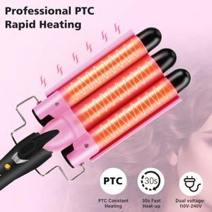 3 Barrel Hair Curler 25mm – Triple Barrel Waver for Beach Waves