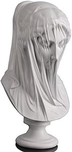 13" Veiled Lady Bust The Veiled Virgin Statue, Large Classic Roman Bust Greek Mythology Decor Gift, Veiled Lady Bust Sculpture for Home Decor, for Sketching Practice Aesthetic Statue and Sculpture