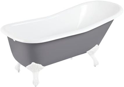 Signature Hardware 415199 Goodwin 66" Cast Iron Soaking Clawfoot Tub with Pre-Drilled Overflow Hole