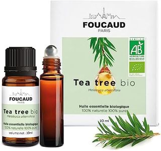 FOUCAUD | Huile essentielle de Tea Tree | Melaleuca alternifolia | BIO | 100% naturelle et pure | Roll on inclus | Chemotypée | certifiée Agriculture Biologique | 10 ml | Marque Française depuis 1946