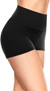 TNNZEET Biker Shorts Women - 8"/5"/3" High Waisted Tummy Control Workout Gym Spandex Booty Yoga Volleyball Shorts A-Black