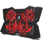 KLIM Cobra Laptop Cooling Pad - More Than 500 000 Units Sold - New Version - The Most Powerful Rapid Action Cooling Fan - Laptop Stand with 4 Cooling Fans at 1200 RPM - USB Fan - PS5 PS4