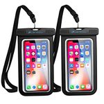 Universal Waterproof Phone Case, 2 Pack IPX8 Water Proof Phone Pouch Underwater Dry Bag with Lanyard for iPhone 15 14 13 12 Pro Max Plus SE, Samsung Galaxy S24 S23 Google Pixel up to 7.5“