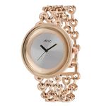 Alric (BRACE Stylish Ladies Watch for Girls || Glossy Metallic Finish Bracelet Watch || Analog Quartz with Jewels || Trendy Round and Square Dial || Elegant Watch for Women (Rose Gold & Silver)