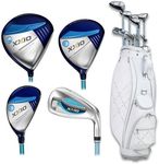 XXIO Golf Ladies Premium Complete Package Set (XXIO 13 Ladies 10-Piece Set -12.5° Dr, (3,5,7) FW, 6 Hy, (7-9,PW,SW), White Cart Bag)