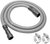 MyLifeUNIT Universal Dishwasher Drain Hose, 6.7 Ft Dishwasher Discharge Hose Extension, Corrugated and Flexible Dishwasher Hose Drain Replacement with 2 Clamps, Fits 11/16",1" and 1-1/8"