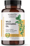 Aromavita Oregavit Premium Wild Greek Oregano Oil Capsules | High Potency Immune and Digestive Support | Extra Strength Natural Formula | Vegan and Non GMO|130mg of Carvacrol per Softgel |120 Capsules