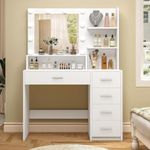 Quimoo Makeup Vanity Desk with Mirr