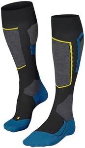 FALKE Men's SK4 Advanced Ski Socks, Black (Black 3001), 9-10, 1 Pair