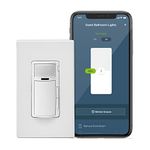 Leviton D2MSD-2RW Decora Smart Wi-Fi Motion Sensing Dimmer (2nd Gen), Works, Alexa, Hey Google, HomeKit/Siri, and Wire-Free Anywhere Companions, White