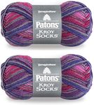 Patons Kroy Socks Yarn, 2-Pack, Purple Haze